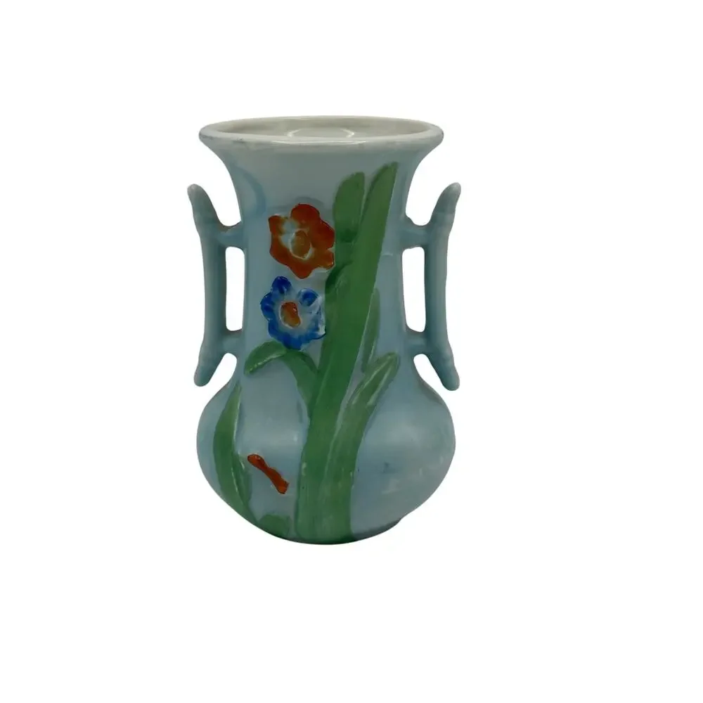 Vtg Trico Hand Painted Nagoya Japan Floral Mini Vase